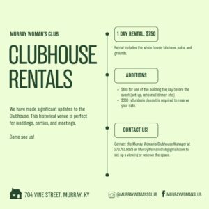 Clubhouse rentals