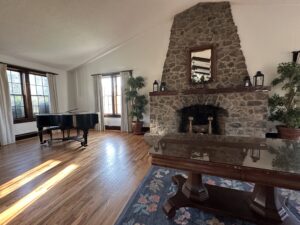 Fireplace & Grand Piano